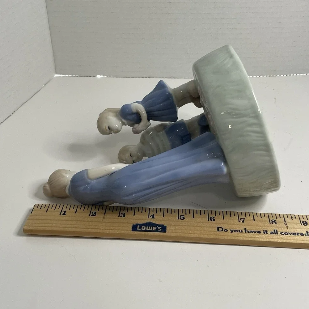 Mother & Children Figurine Porcelain Music Box